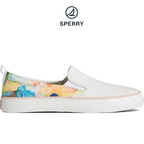 Sperry x Yellena James Women's SeaCycled™ Crest Twin Gore Slip-On Sneaker White (STS88460)