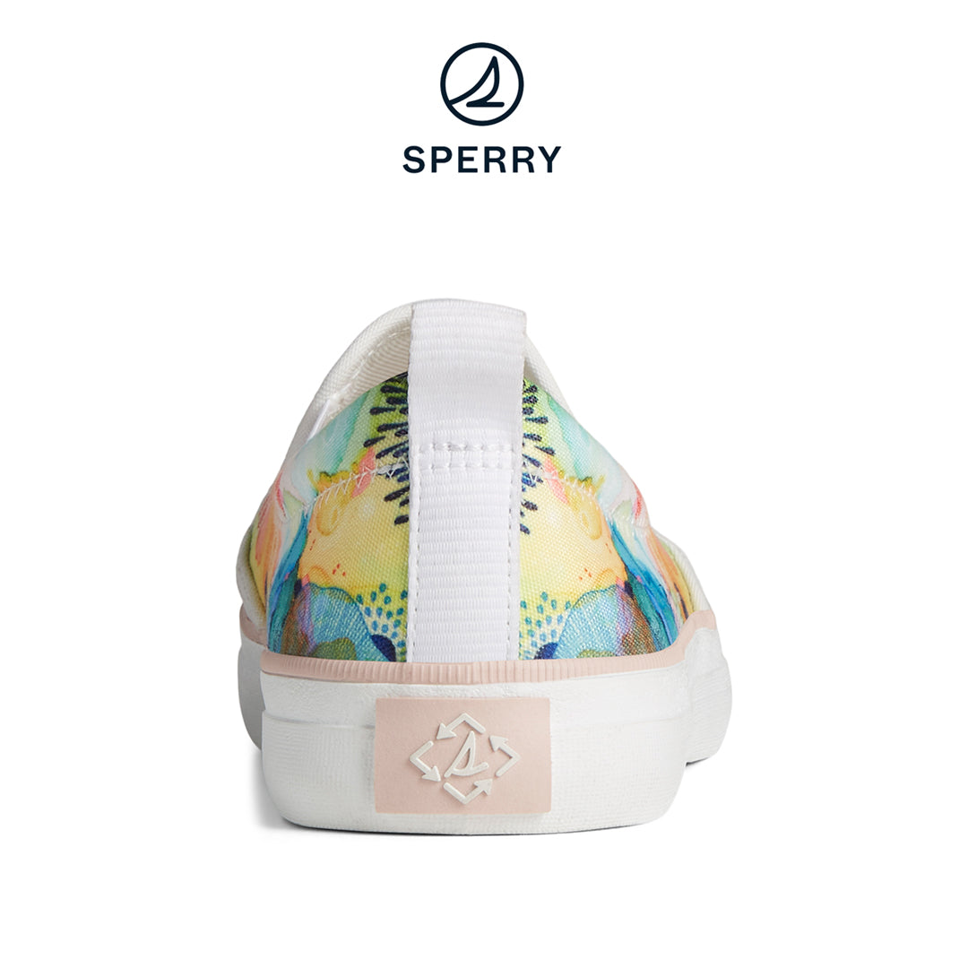 Sperry x Yellena James Women's SeaCycled™ Crest Twin Gore Slip-On Sneaker White (STS88460)