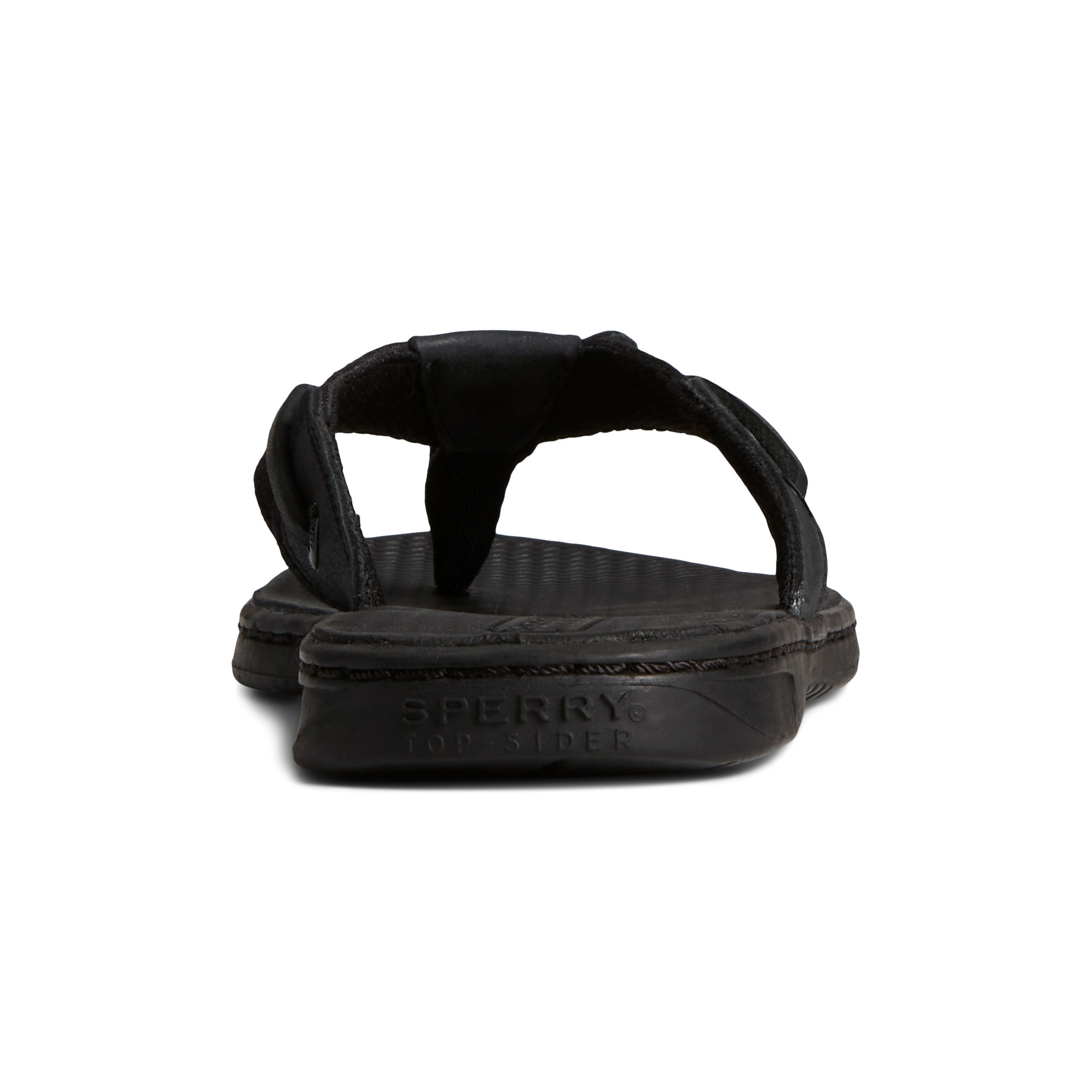 Sperry black flip flops shop