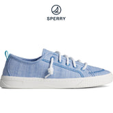 Sperry Women's Shorefront Space Dye Chambray Sneaker Teal (STS88604)