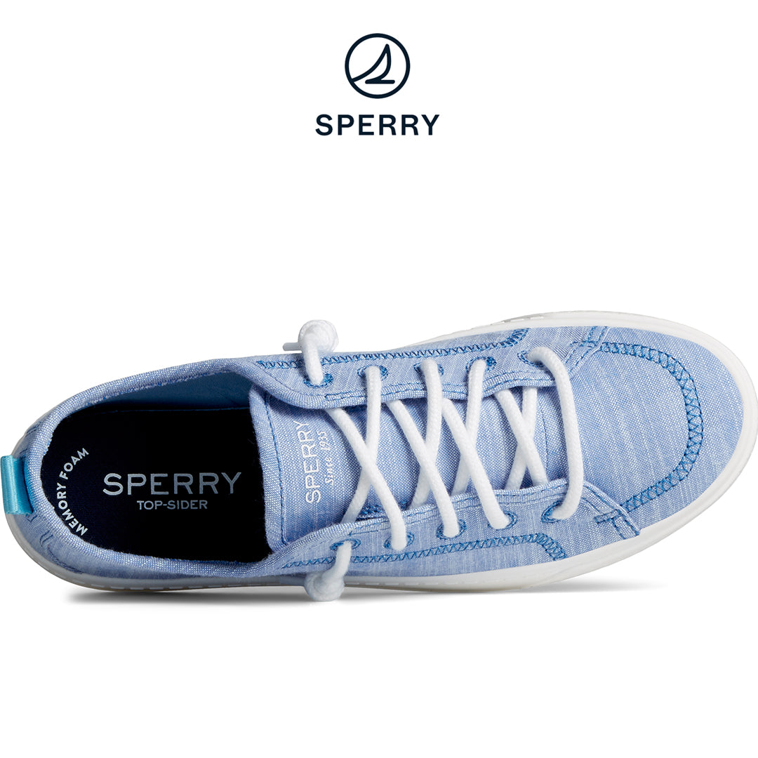 Sperry Women's Shorefront Space Dye Chambray Sneaker Teal (STS88604)