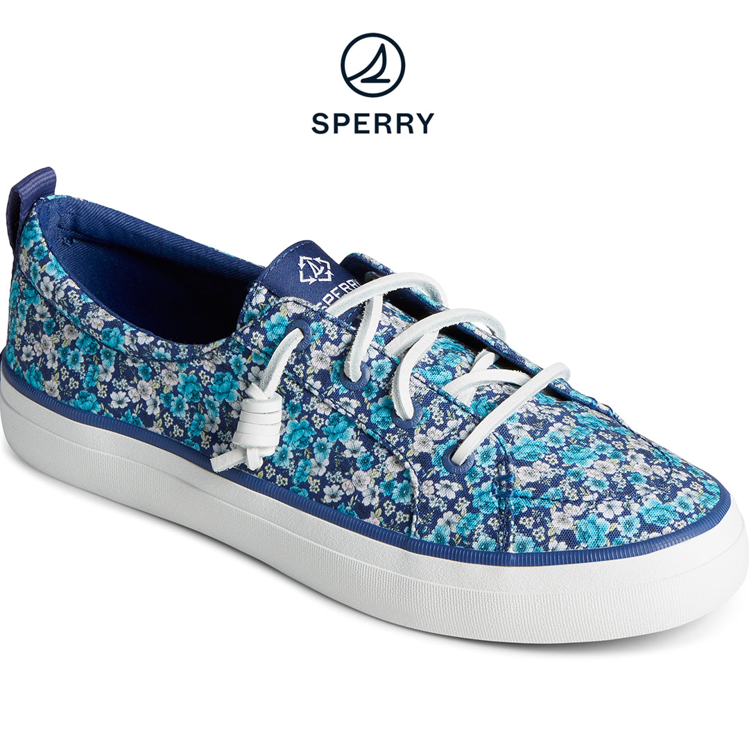 Women's SeaCycled™ Crest Vibe Floral Sneaker Navy (STS88680)